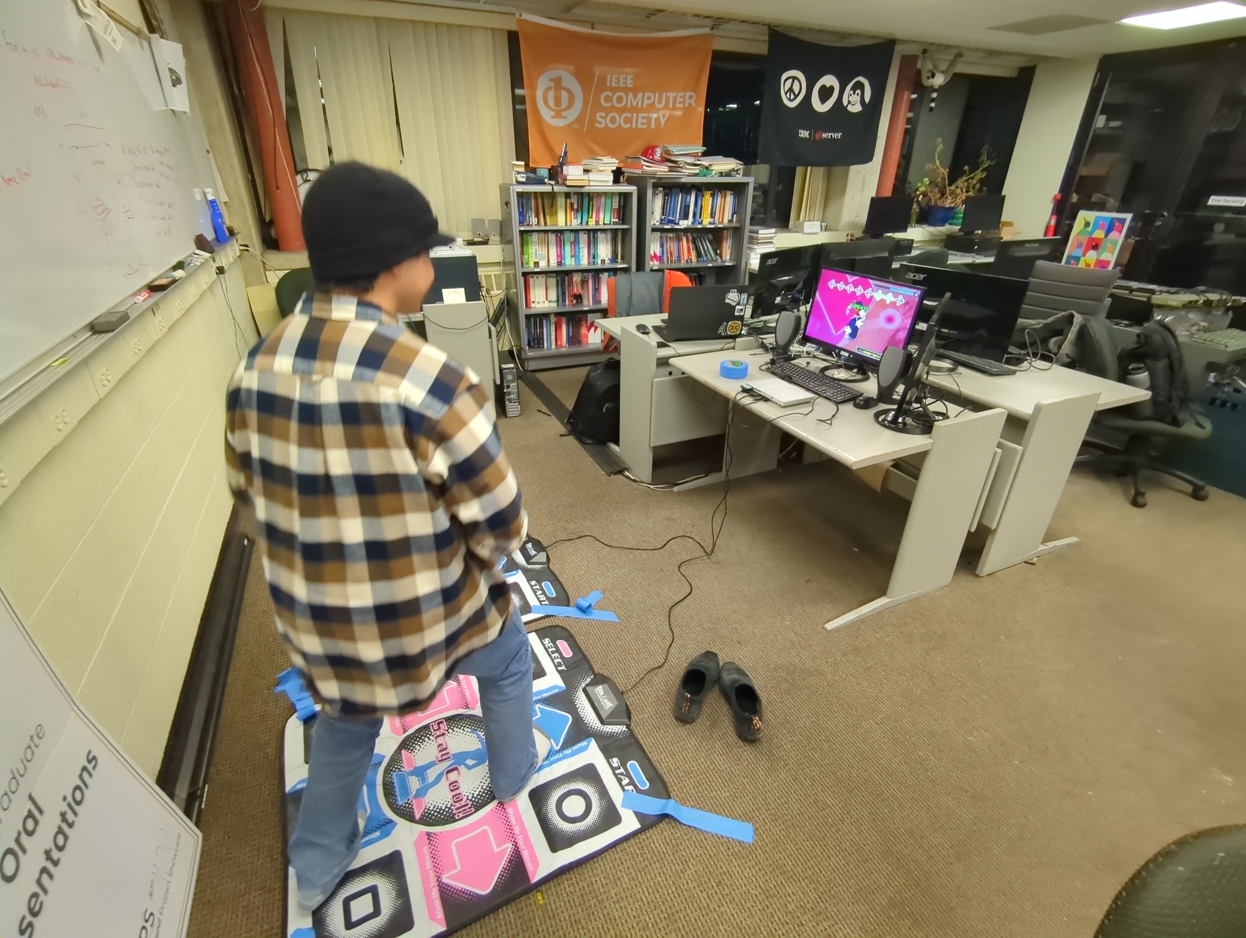 Gordon PLaying DDR on PS2