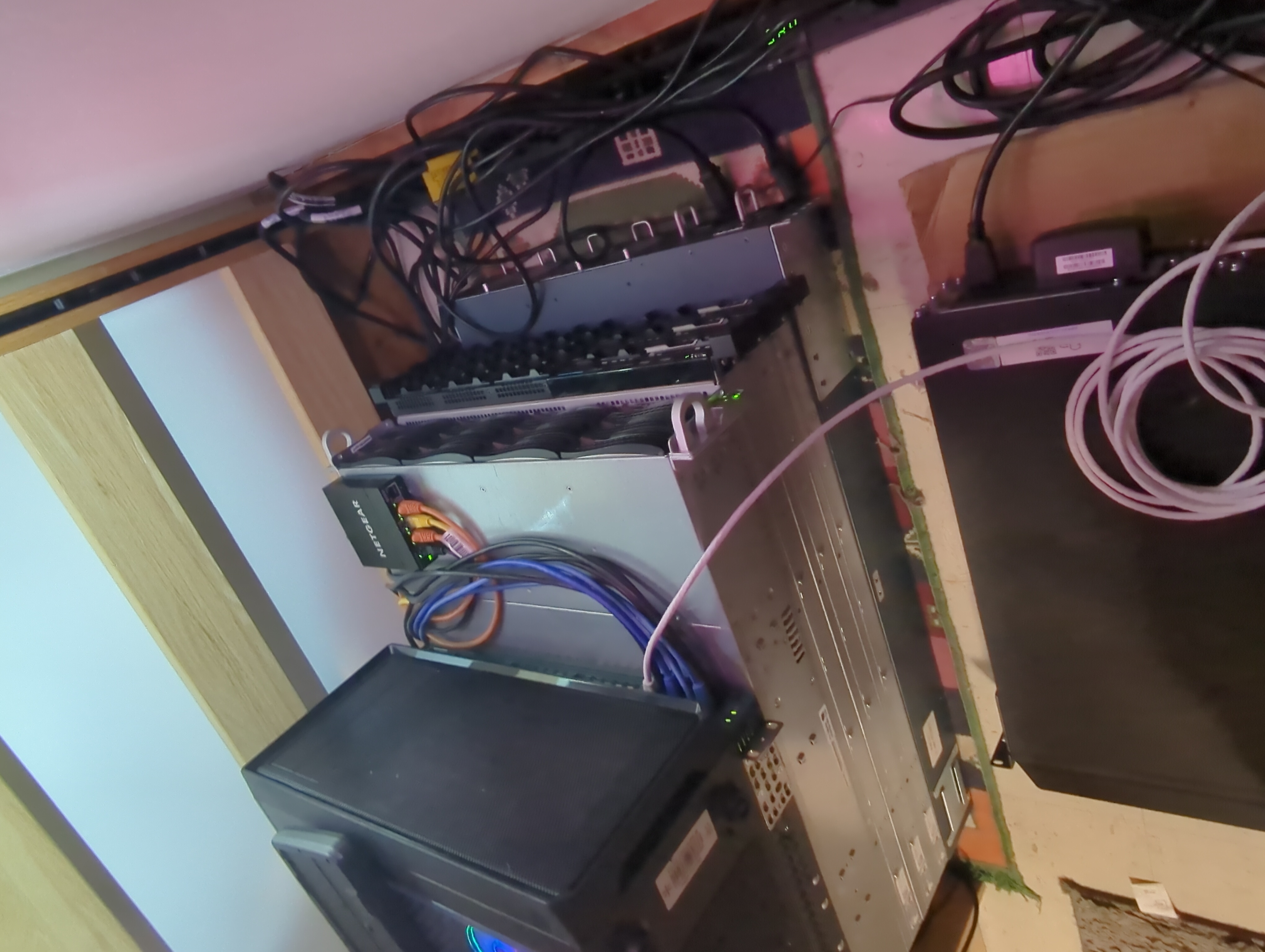 the frontal view of the servers
